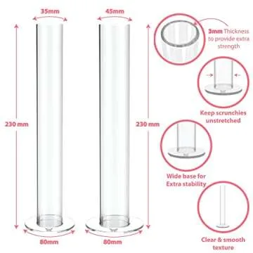 FAIRY DECOR Scrunchie Holder - Hair Accessories Organizer for VSCO Girls Stuff - Acrylic Hair Ties O...