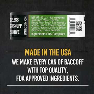 BaccOff Classic Apple Blend Pouches - Premium Tobacco and Nicotine Free Snuff Alternative