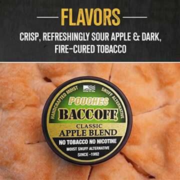 BaccOff Classic Apple Blend Pouches - Tobacco Free Snuff Alternative