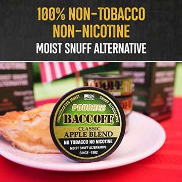 BaccOff Classic Apple Blend Pouches - Tobacco Free Snuff Alternative