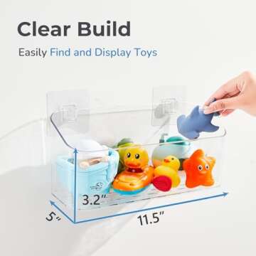 CQUNM Bath Toy Storage Holder for Bathtub Essentials