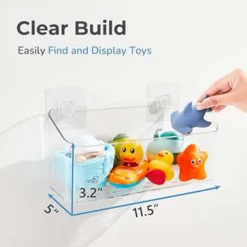 CQUNM Bath Toy Storage Holder for Bathtub Essentials