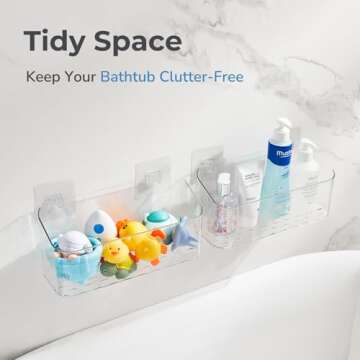 CQUNM Bath Toy Storage Holder for Bathtub Essentials
