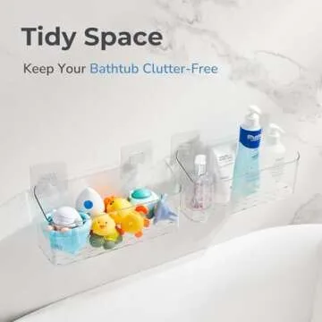 CQUNM Bath Toy Storage Holder for Bathtub Essentials