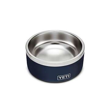 YETI Boomer 4, Stainless Steel, Non-Slip Dog Bowl, Holds 32 Ounces, Navy