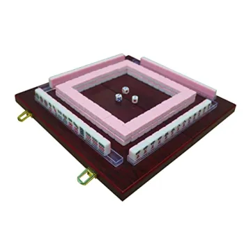 Erencook Miniature Chinese Mahjong Set Travel Ready with 144 Tiles