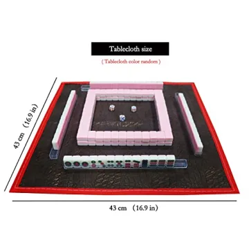 Erencook Miniature Chinese Mahjong Set Travel Ready with 144 Tiles