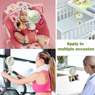 TRELC Mini Handheld Stroller Fan with Flexible Tripod