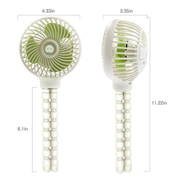 TRELC Mini Handheld Stroller Fan with Flexible Tripod