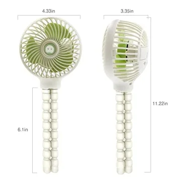 TRELC Mini Handheld Stroller Fan with Flexible Tripod