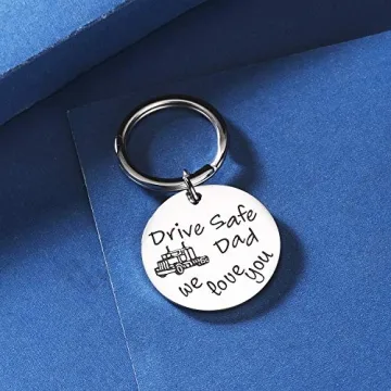 Truck Driver Keychain - Gift for Dad and Truckers
