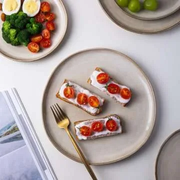 AmorArc Handmade Ceramic Dinnerware Set for 8