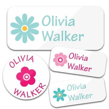 Bunny Badges Personalized Daycare Name Labels - Custom Waterproof Name Stickers for Clothing Tags, W...