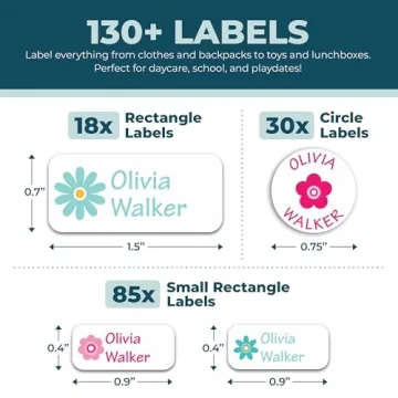 Personalized Bunny Badges Name Labels - 130 Durable Labels