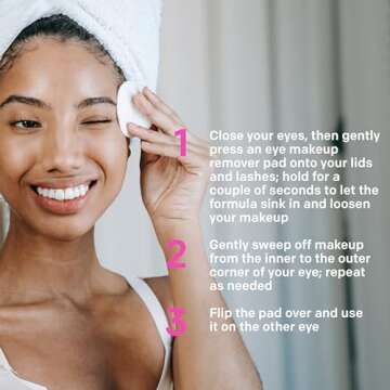 Almay Biodegradable Makeup Remover Pads, Micellar Gentle, Hypoallergenic, Fragrance-Free, Dermatologist & Ophthalmologist Tested, 80 Count