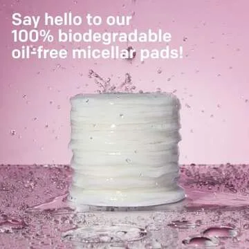 Almay Biodegradable Makeup Remover Pads, Micellar Gentle, Hypoallergenic, Fragrance-Free, Dermatologist & Ophthalmologist Tested, 80 Count