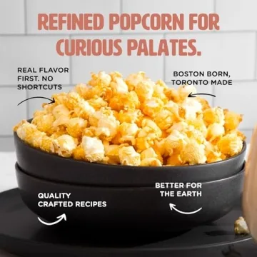 Eatable Top Shelf Trio: Pack of 3 (4.4 Oz) Non-GMO Gourmet Caramel Popcorn Bags - Whiskey, Rosé, Tequila Infused Caramel Popcorn | Healthy Snacks | Gluten Free Snacks | Sugar Free Snacks | Made in Canada. 125g (Pack of 3)