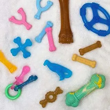 Nylabone Spin Tug & Play Puppy Chew Toy for Teething - Puppy Supplies - Peanut Butter Flavor, Medium/Wolf (1 Count)