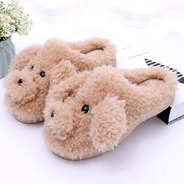 Cozy Women’s Cute Teddy Animal Slippers for Dog Lovers