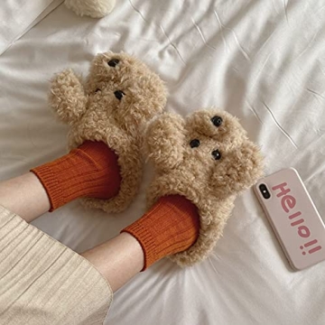 Cozy Women’s Cute Teddy Animal Slippers for Dog Lovers