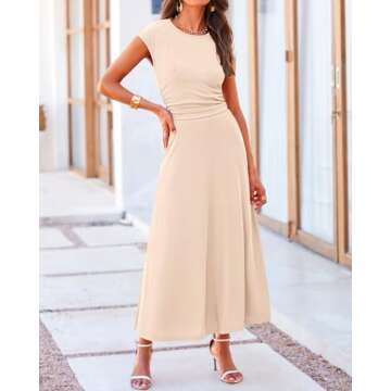 BTFBM Women Two Piece Skirt Set Casual Ribbed Knit Crew Neck Short Sleeve Cropped Top Elastic Waist ...