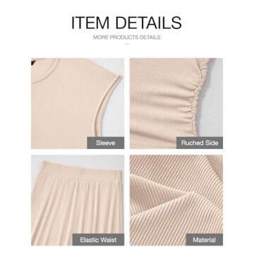 BTFBM Women's Casual Two Piece Skirt Set for Any Occasion