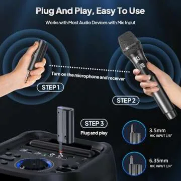 Wireless Microphones for Karaoke and Events - Bluetooth 5.3