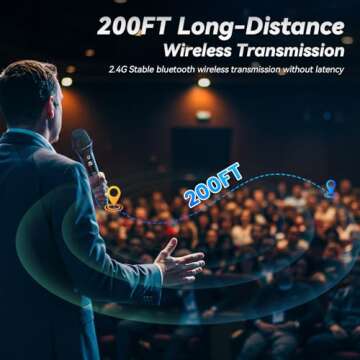 Wireless Microphones for Karaoke and Events - Bluetooth 5.3