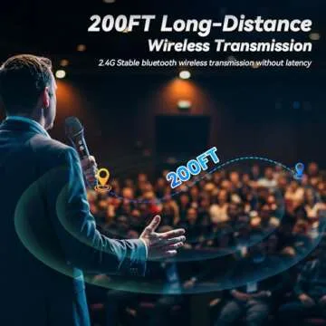 Wireless Microphones for Karaoke and Events - Bluetooth 5.3
