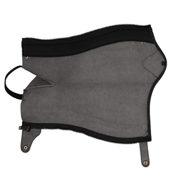 Equestrian Half Chap - Black PU Leather Gear for Adults