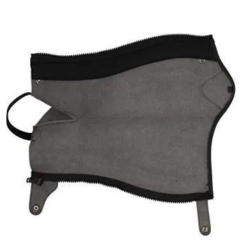 Equestrian Half Chap - Black PU Leather Gear for Adults