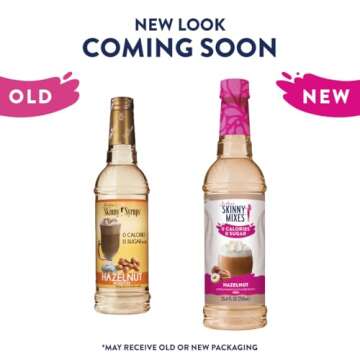 Jordan's Skinny Syrups Sugar Free Coffee Syrup - Hazelnut Flavor (Pack of 2)