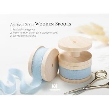 Vitalizart Baby Blue Cotton Ribbon for Eco-Friendly Crafting