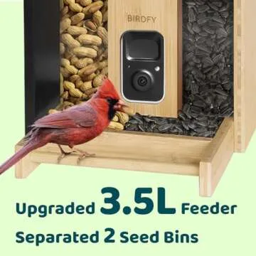 NETVUE Smart Bamboo Bird Feeder Camera for Eco-Friendly Birdwatching