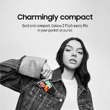 SAMSUNG Galaxy Z Flip5 AI Phone, 512GB Unlocked Android Smartphone, Compact, Foldable Design, One-Hand Control, Best Selfies, Full Cover Screen, Hands-Free Use, US Version, 2023, Mint