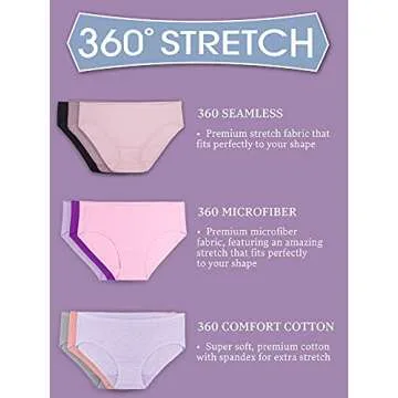 Fruit Of The Loom Womens No Show Seamless Underwear, Amazing Stretch & Panty Lines, Available In Plus Size Briefs, Nylon - Hi Cut Brief - 6 Pack - Colors May Vary, 6 US