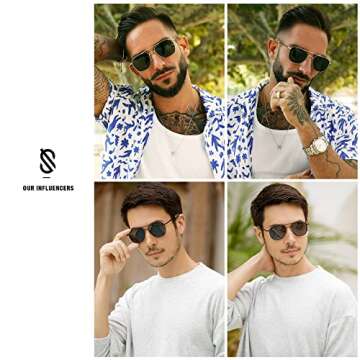 SOJOS Polarized Aviator Sunglasses for Men Women Classic