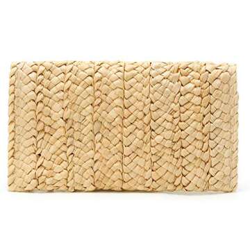 Obosoyo Women's Straw Clutch bags Handbag Straw Purse Envelope Bag Wallet Summer Beach Bag Woven Bag...