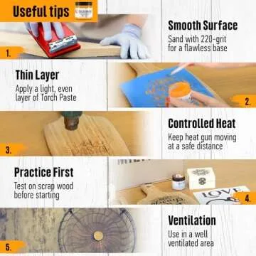 Torch Paste - The Original Wood Burning Paste | Made in USA | Heat Activated Non-Toxic Paste for Crafting & Stencil Wood Burning | Accurately & Easily Burn Designs on Wood, Canvas, Denim & More | 3 OZ