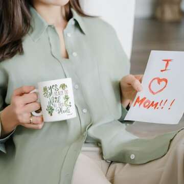 Plant Mug for Plant Lovers, Gardening Coffee Cup for Mom, Dad, Garden Lover, Cool Gifts for Crazy Plants Lady, Present for Women, Men, Gardener, Birthday, Christmas, Valentines, Mothers Day Gift