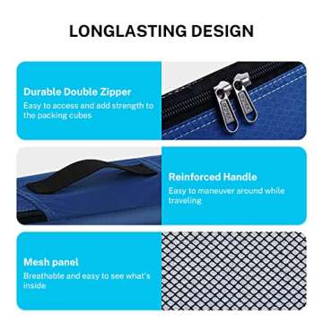 Gonex Packing Cubes for suitcase, 9 Set Lightweight Travel Luggage Packing Organizers with Laundry Bags Travel Essentials Travel Bags for Carry on Suitcases