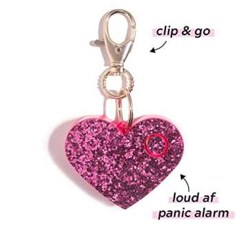 Super-Cute Personal Safety Alarm - 115 Decibel Self Defense Panic Alarm with LED Light & Keychain Cl...