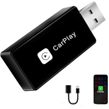 Wireless CarPlay Adapter, Converts Wired to Carplay Wireless Adapter for iPhone, Plug and Play-Seaml...