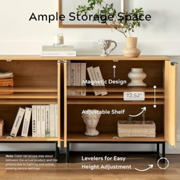 EYYTHUNG Fluted Storage Cabinet Set of 2 - Stylish & Durable