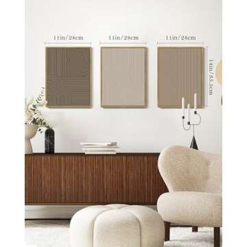 PHOPAGO Minimalist Abstract Framed Wall Art for Modern Decor