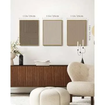 PHOPAGO Minimalist Abstract Framed Wall Art for Modern Decor