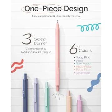 Nicpro 6PCS Cute Pastel Mechanical Pencil Set with Erasers