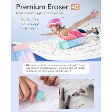 Nicpro 6PCS Cute Pastel Mechanical Pencil Set with Erasers