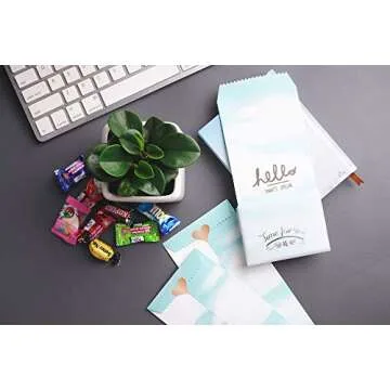 Royal Green Heart Shaped Stickers 3/4 inch Rose Gold Valentine's Stickers for Party Favors, Goodie Bags and Gift Boxes 19 mm - 200 Pack