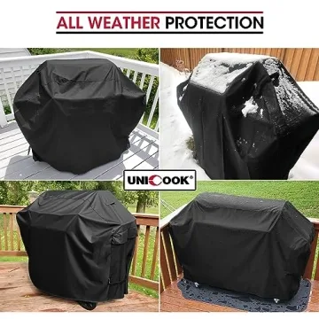 Durable Waterproof Grill Cover - Unicook 65-Inch BBQ Protection